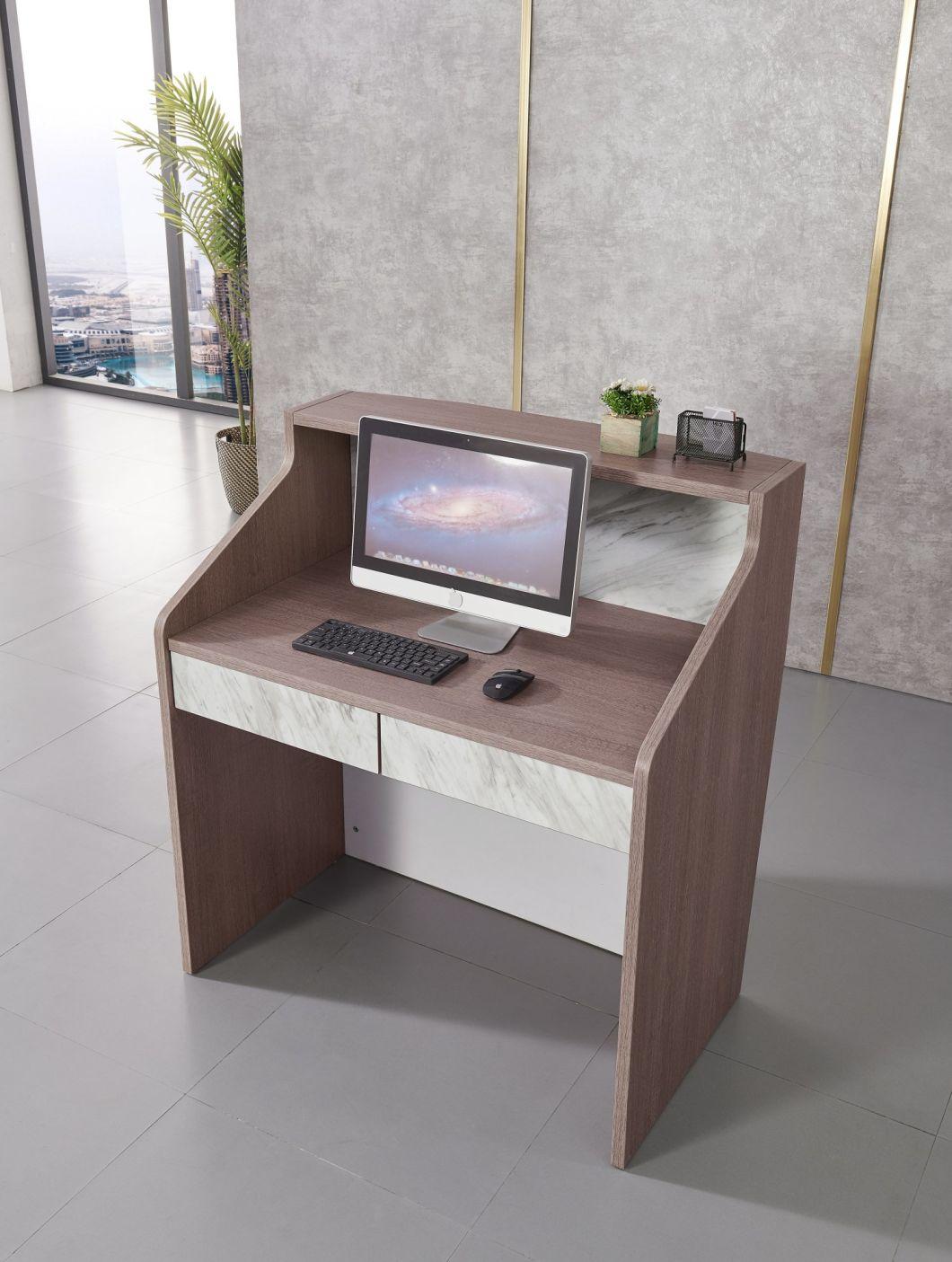 Modern Design MDF Wooden Cash Register Cashier Reception Desk