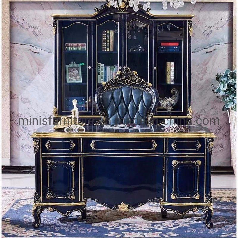 (M-OD1209) Home/Hotel Table European Style Simple Golden Wood Office Computer Desk