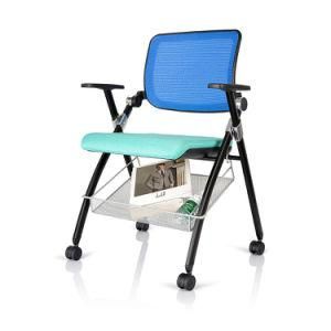 China Supplier Office Chair Foldable Training Chair with Basket