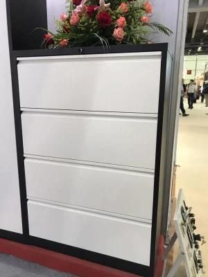 Powder Coating Office Furniture 4 Drawer Lateral Filing Storage Cabinet