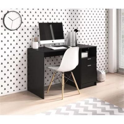 Modern Wooden Black Office Computer Desk Wholesale with Drawers Durable