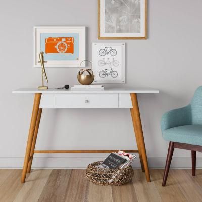 Long Standing Wood Computer Desk for Home