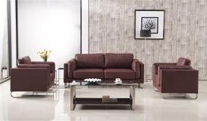Comfortable Red New Style Leisure Office Stainless Steel Leg Home Sofa