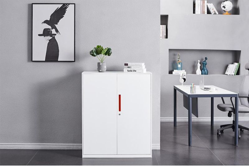 Half Height Small Metal Storage File Cabinet with 2 Shelves