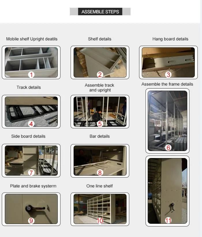 Metal Library Use Mobile Compactor Mass Shelf Mobile Archive Shelves