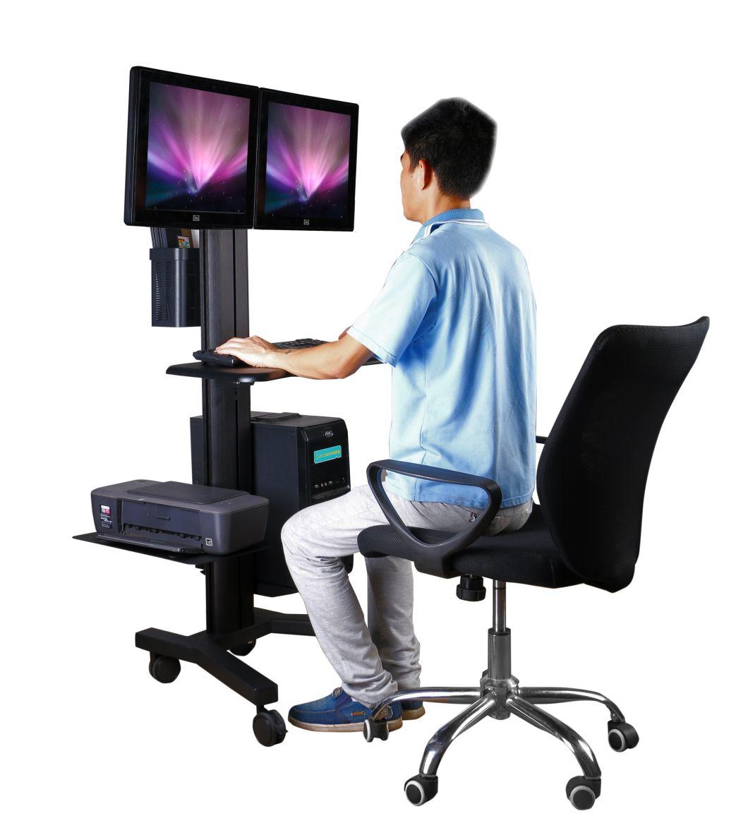 Mobile Computer Workstation Dual Monitor Stand 10-24" (PCM 1202S)