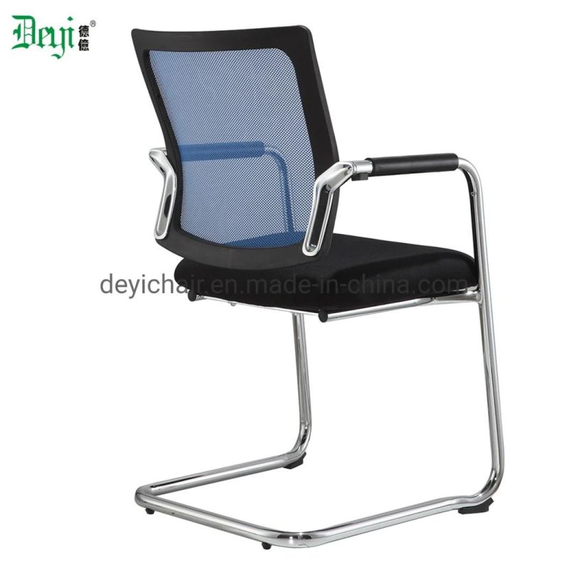 Medium Fabric Back and Seat 25 Tube 2.0mm Thickness Chrome Frame with Armrest Conference Chair