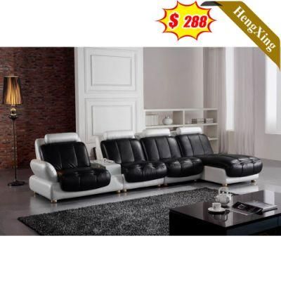 Modern Home Living Room Office Furniture PU Leather Fabric L Shape Function Sofa