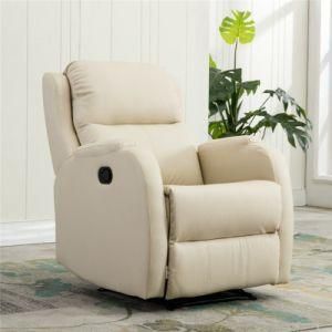 White Modern Design PU Leather Stylish Home Manual Recliner Functional Sofa
