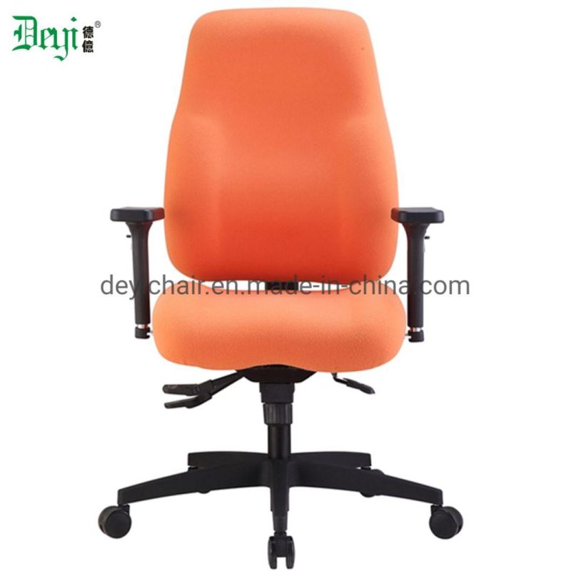 Middle Back Black Fabric Back and Seat Human Design Multifunctional Mechanism Manager Computer Manaoffice Chair