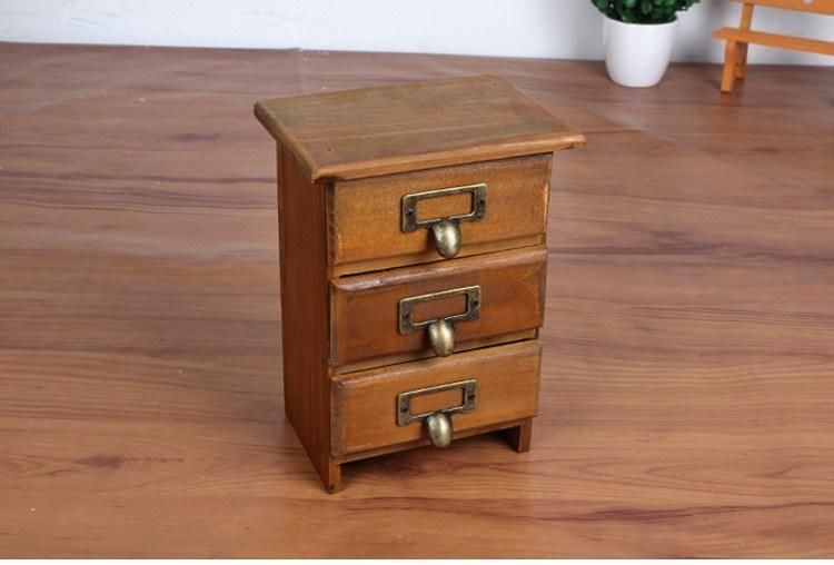 Handmade Vintage 3 Drawer Wooden Small Chest