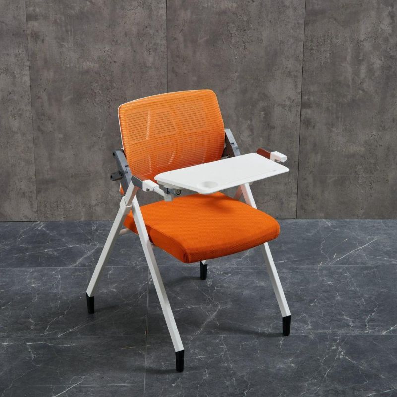 Wholesale Armrest Ergonomic Executive Conference Training Chair Stackable Office Training Chair with Writing Tablet