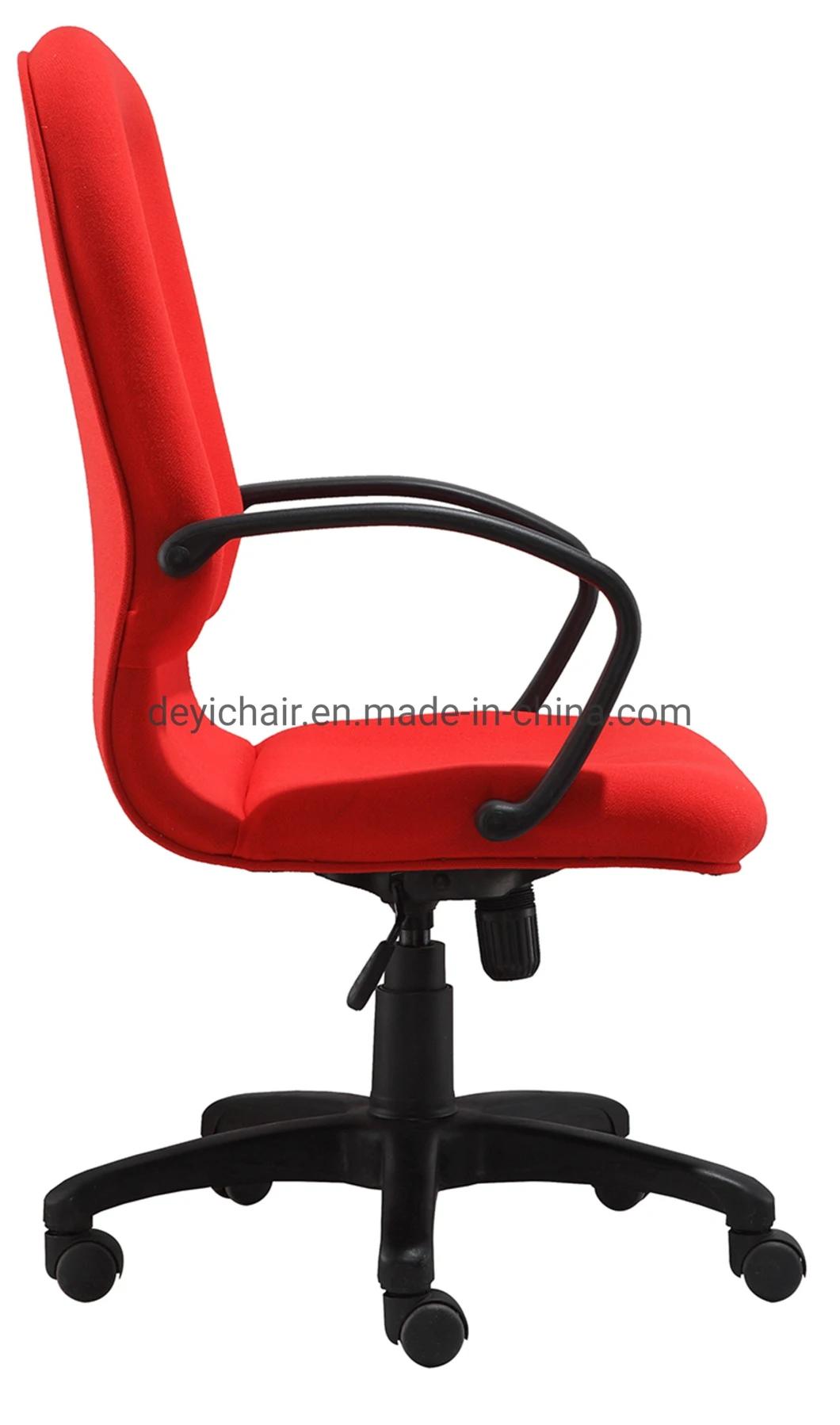 Simple Tilting Mechanism 320mm Nylon Base with PP Armrest High Back Red Color Big Office Chair