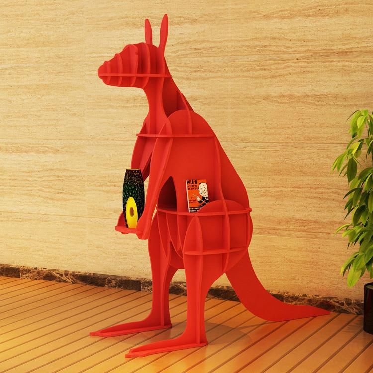 Factory Supply Wooden Creative Children Bookcase and Kid Book Shelf