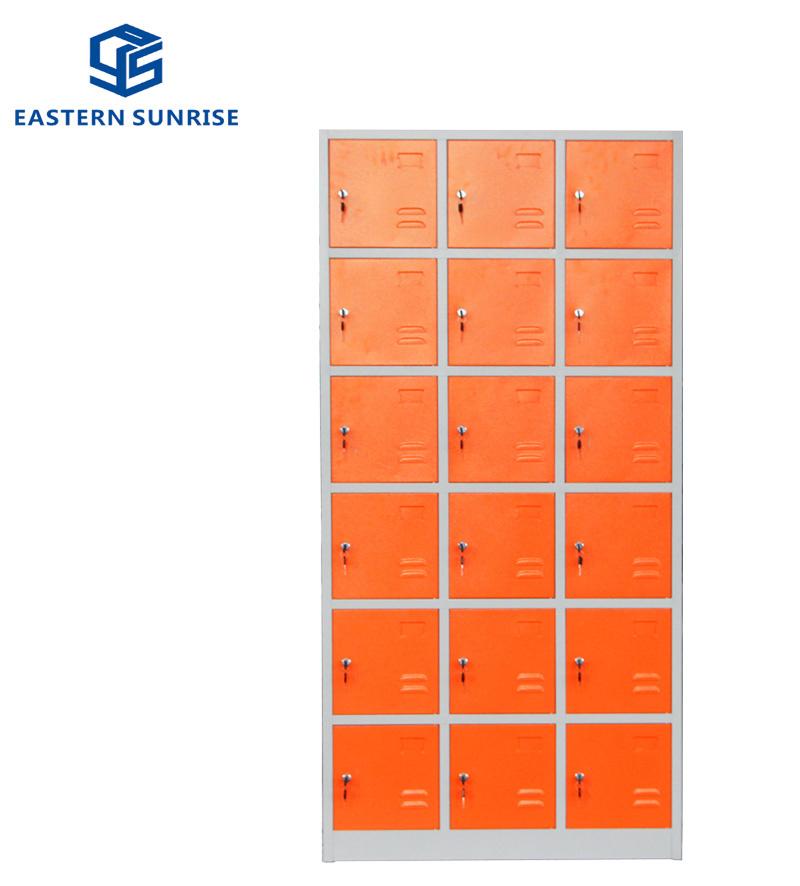 6 Tier 18 Door Metal Storage Cabinet Supply for Public