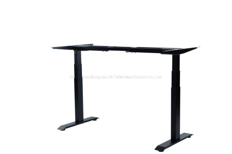 Rectangular Dual Motor Electric Height Adjustable Desk / Standing Office Desk