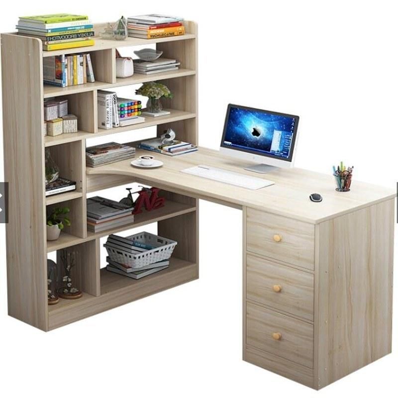 Wardrobe with Computer Desk Desktop Corner Desk Bookshelf