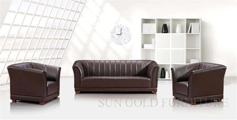 Modern Europe Living Room Sofa Italy Style Leather 1+3+1 Office Sofa Set