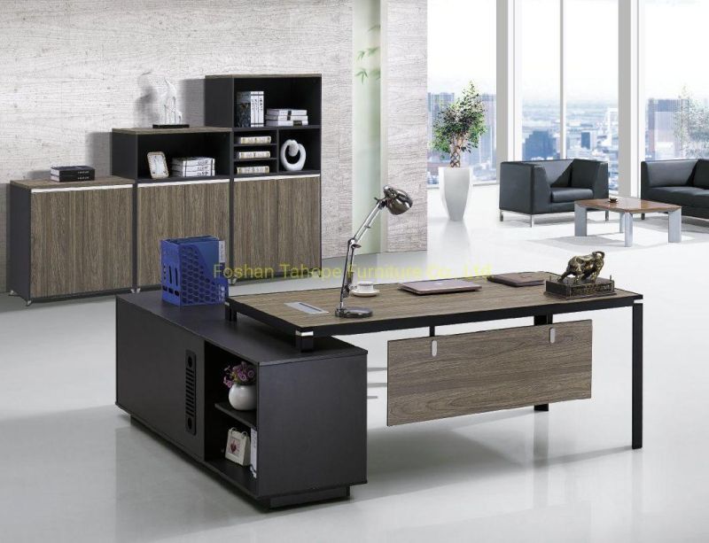 2021 Popular Steel Leg Office Furniture Melamine Executive Desk