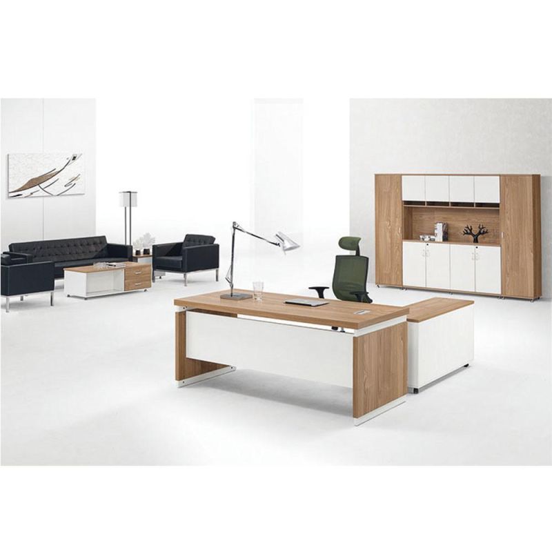 Factory Melamine L-Shape Wooden Table Executive Office Furniture Desk (18D1803)