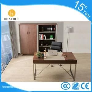 Simple New Style Office Table with Leather (WE02)