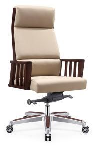 Modern Classic Hotel Furniture Luxury Executive Wooden Leather Office Chair A1802