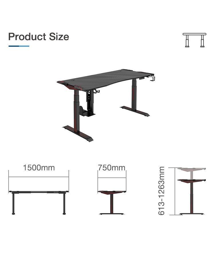 Jiecang Amazon Hotsell Computer Gaming Table Gaming Desk with RGB Lighting