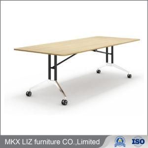 Customized Folding Movable Metal Base Dining Conference Meeting Table (FT020)