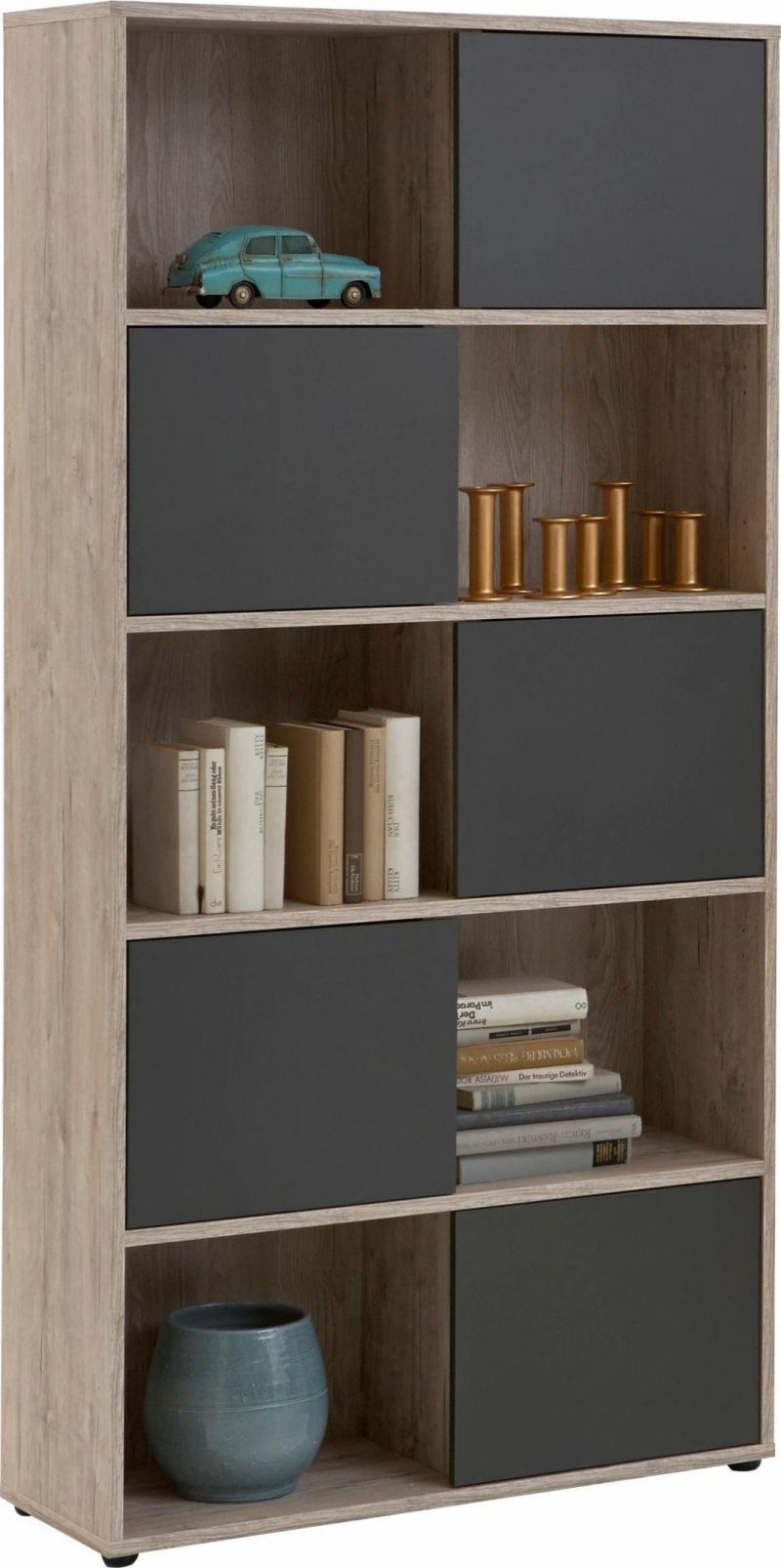 Classic 4 Tiers Wooden Bookcase, Simple Home Bookshelf