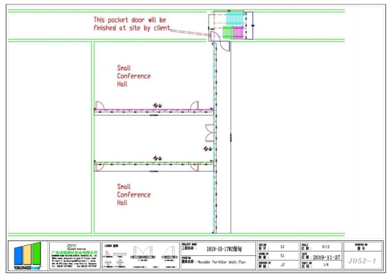 Foldable Sliding Hanging System No Floor Track Movable Partition Wall