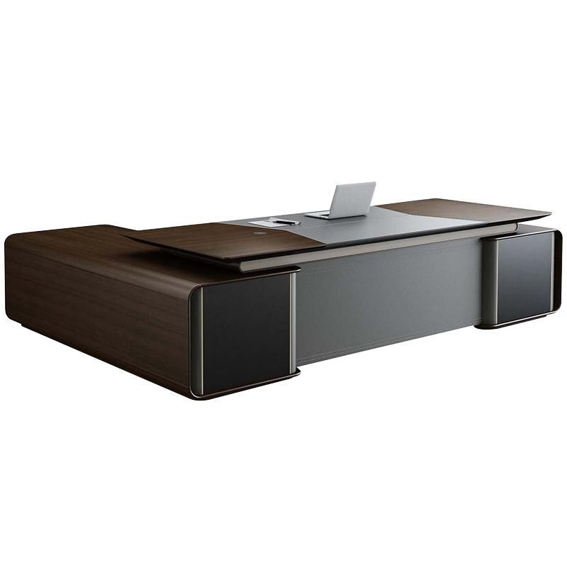 Factory Wholesale New Design Luxury L-Shaped Wooden Executive Desk