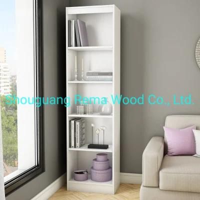 Modern White Bookcase Book Rack Bookshelves for Home Office