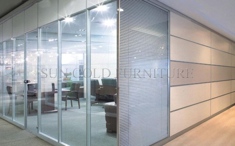 Modern Muebles Office Glass Sound Proof Partitions Wall Prices (SZ-WST783)