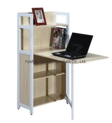 Chinese Office Furniture Wooden Computer Table with Stainless Steel Legs