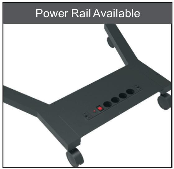 PC Mobile Computer Cart / Trolley with Gaslift 17"