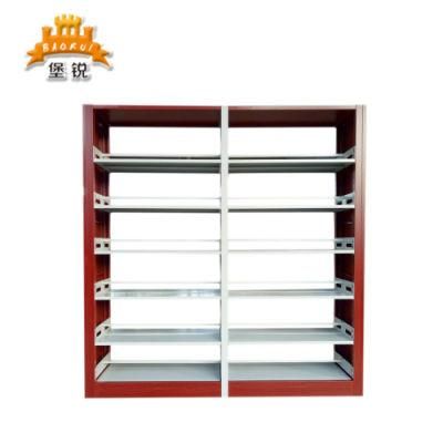 Double Sided Steel-Wood Bookshelf for Library