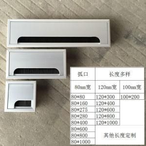 Wholesale Aluminum Alloy Tabletop Socket Wire Box, Office Desk Cable Manager Grommet