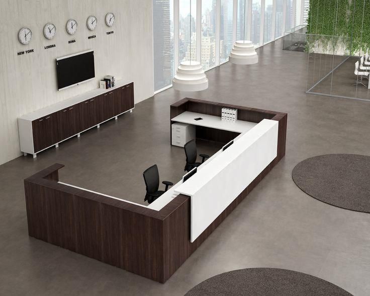 Mixed Color Latest Design Office School Wooden Reception Desk