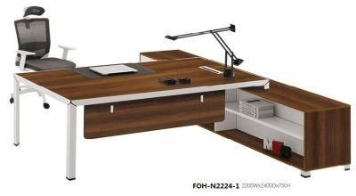 Wholeselling Manager Big Office Table with Big Side Table (FOH-N2224-1)