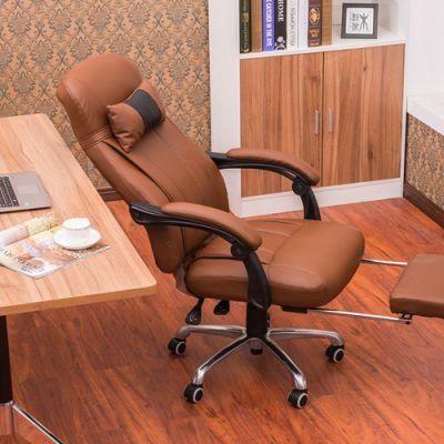 2022 Cheap Luxury Office Chair Swivel PU Leather Ergonomic Boss Executive Officer Chair with Footrest