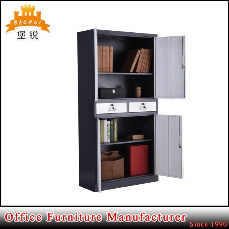 Office Furniture Vertical 4 Door Steel Filing Cabinet with 2 Drawers