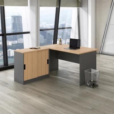 Home Office Study Black Computer Table Desk with Storage File Cabinet