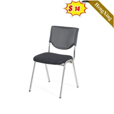 Modern Office Furniture Black Plastic PP and Fabric Cushion Training Chairs School Metal Legs Student Chair