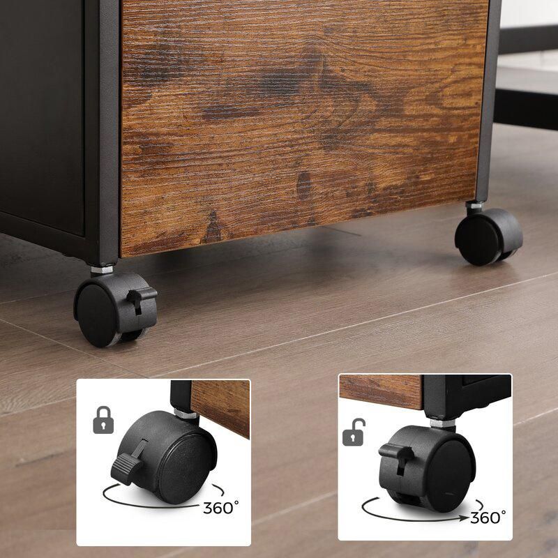 Office Supplies Storage 2-Drawer Mobile Vertical Filing Cabinet