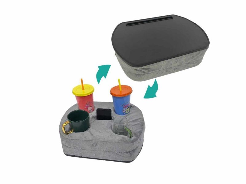 Double-Sided Design 2-in-1 Lap Desk & Cup Holder for The Couch and Car