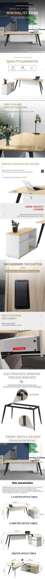 MDF Melamine Wood Table Modular Furniture Cheap Office Executive Desk