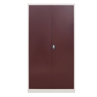 2 Door Cheap Metal Wardrobe Steel Locker Cabinet with Mirror