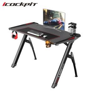 New Design Hot Sell RGB Gaming Desk Black Computer Game Desk