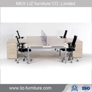 Simple Style 4 Seater Workstation Table with Metal Frame 2081