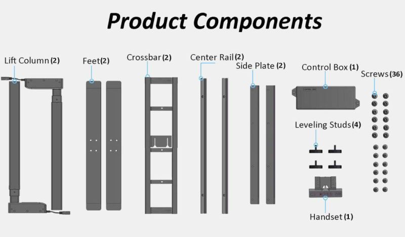 Ergonomic Workstation Standing Desk Frames Height Adjustable Desk